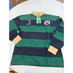 NWT Croker Tradition Collection Green Navy Traditional Rugby Jersey Shirt XXXL